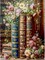 Books Diamond Art Painting Kits for Adults,Flowers Diamond Painting Kits for Beginners,5D Full Drill Diamond Dots,Gem Art Crafts for Adults Wall Decor 12x16inch